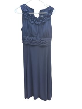 Signature by Sangria Navy Ruffle Dress